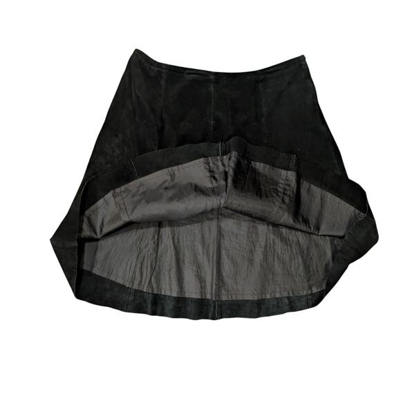 Daisy Fuentes Black Suede A-line Skirt Size 16 - Picture 2 of 7